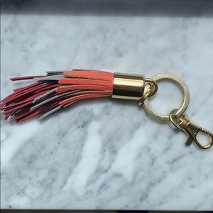 Leather keychain tassel